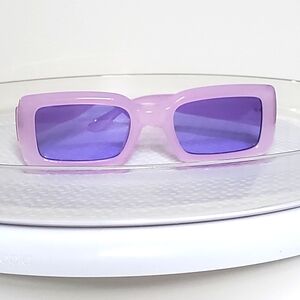 Girls Rectangle Purple Sunglasses